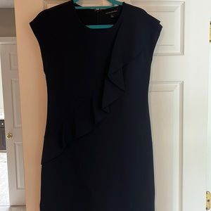 Banana republic navy ruffle dress
